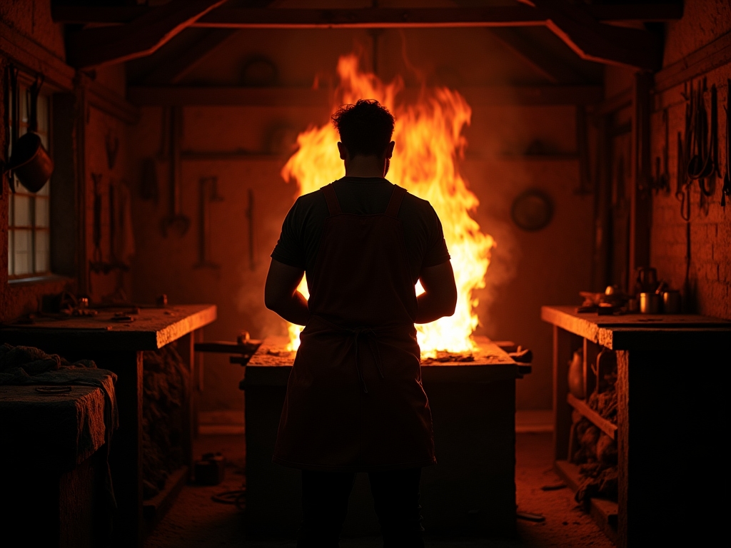 Forge traditionnelle en action